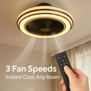 Ceiling Fan with Light Round Pendant Lamp by LJGDeals
