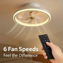 Ceiling Fan with LED Light, 6-Speed, Remote Control by LJGDeals