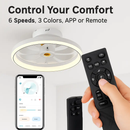 Ceiling Fan with LED Light, 6-Speed, Remote Control by LJGDeals