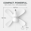 12W Socket Ceiling Fan with Lights and Remote by LJGDeals