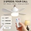 12W Socket Ceiling Fan with Lights and Remote by LJGDeals