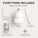 12W Socket Ceiling Fan with Lights and Remote by LJGDeals