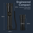Tactical LED Flashlight Zoomable Spotlight for Outdoor Use by LJGDeals