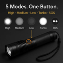 Tactical LED Flashlight Zoomable Spotlight for Outdoor Use by LJGDeals