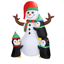 Christmas Inflatable Snowman and Penguin Yard Decoration by LJGDeals