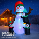Christmas Inflatable Snowman and Penguin Yard Decoration by LJGDeals