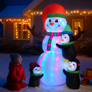 Christmas Inflatable Snowman and Penguin Yard Decoration by LJGDeals