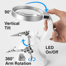 Magnifying Glass with LED Illumination and Flexible Stand by LJGDeals