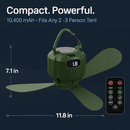 Portable Camping Ceiling LED Fan with 3-Speed Wind & Light by LJGDeals