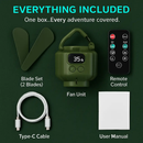 Portable Camping Ceiling LED Fan with 3-Speed Wind & Light by LJGDeals