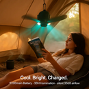 Portable Camping Ceiling LED Fan with 3-Speed Wind & Light by LJGDeals