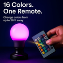 16 Colors Change LED Bulbs E27 3W RGB Dimmable Mood Lighting Lamp IR Remote Control by LJGDeals