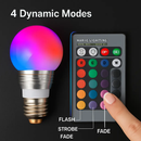 16 Colors Change LED Bulbs E27 3W RGB Dimmable Mood Lighting Lamp IR Remote Control by LJGDeals