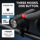 Bike Front and Rear Light Set with Quick-Release Mounts by LJGDeals