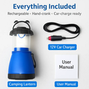 Camping Light Hand Crank Lantern Spotlight Combo by LJGDeals