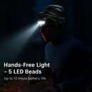 Unisex 5 LED Knitted Beanie Winter Warm Hat Camping Jogging Running Cap Headlamp by LJGDeals