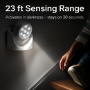 Wireless LED Spotlight 90 ° Motion Sensor Night Lamp 360°Rotate Cordless Stairs Lights Battery Operated w/23ft Sensing Range for Closet Bathroom by LJGDeals