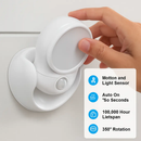 Wireless LED Spotlight 90 ° Motion Sensor Night Lamp 360°Rotate Cordless Stairs Lights Battery Operated w/23ft Sensing Range for Closet Bathroom by LJGDeals