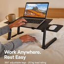 Foldable Laptop Table for Bed & Desk with Mouse Board by LJGDeals