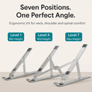 Foldable Aluminum Laptop Stand with Adjustable Angles by LJGDeals