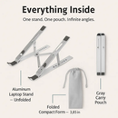 Foldable Aluminum Laptop Stand with Adjustable Angles by LJGDeals