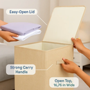 Foldable Laundry Hampers with Lid, Handles & Storage by LJGDeals