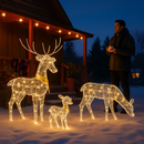 Reindeer Family 2D Christmas Deer Decoration with 3 Modes