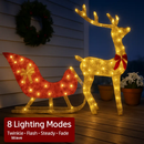 Lighted Christmas Reindeer and Sleigh Decoration by LJGDeals
