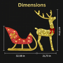 Lighted Christmas Reindeer and Sleigh Decoration by LJGDeals