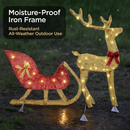 Lighted Christmas Reindeer and Sleigh Decoration by LJGDeals
