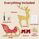 Lighted Christmas Reindeer and Sleigh Decoration by LJGDeals