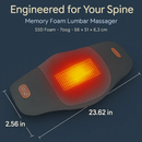 2 In 1 Electric Lumbar Massager Support Pillow Memory Foam Lower Back Massager with Heat Vibration Adapter for Pain Relief by LJGDeals