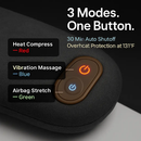 3 In 1 Electric Lumbar Massager Support Pillow Plug-in Memory Foam Lower Back Massager with Heat Vibration Airbag Stretching Adapter for Pain Relief by LJGDeals