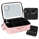 Travel Makeup Bag with LED Mirror and Adjustable Dividers by LJGDeals