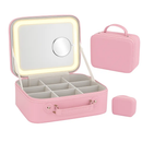 Travel Makeup Bag with LED Mirror - Blue by LJGDeals