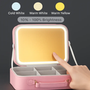 Travel Makeup Bag with LED Mirror - Blue by LJGDeals