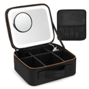 Travel Makeup Bag with LED Mirror and Adjustable Dividers by LJGDeals