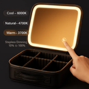 Travel Makeup Bag with LED Mirror and Adjustable Dividers by LJGDeals