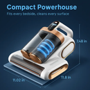 Mattress Vacuum Cleaner 16Kpa Bed Vacuum Cleaner Handheld Vacuums with Ultrasonic & UVC Light 18000 RPM Brushroll Rotation Dual Dust Bins Washable Fil by LJGDeals