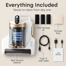 Mattress Vacuum Cleaner 16Kpa Bed Vacuum Cleaner Handheld Vacuums with Ultrasonic & UVC Light 18000 RPM Brushroll Rotation Dual Dust Bins Washable Fil by LJGDeals
