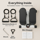 Compact Stepper with Resistance Bands for Home Workout by LJGDeals