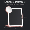 Folding Travel Makeup Mirror with Magnification by LJGDeals