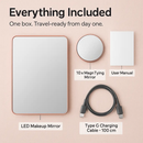 Folding Travel Makeup Mirror with Magnification by LJGDeals