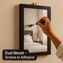Wall Mount Mirror with Wood-Like Frame, Rectangular by LJGDeals