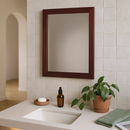 Wall Mount Mirror with Wood-Like Frame, Rectangular by LJGDeals