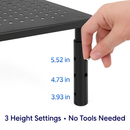 Monitor Stand Riser - 3 Height Adjustable Desk Organizer by LJGDeals