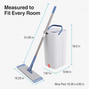 Mop Bucket with Wringer Set for Flat Floors - 3 Pads by LJGDeals