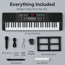 61 Keys Digital Music Keyboard with Stand by LJGDeals