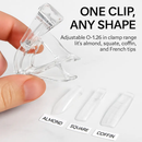 Nail Tip Clips for Poly Gel Builder - Transparent, 20Pcs by LJGDeals
