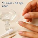 500Pcs False Nail Tips C Curve Half Cover French Nails Extra Long Fake Finger Nails For Nail Art Salons Home DIY 10 Sizes by LJGDeals